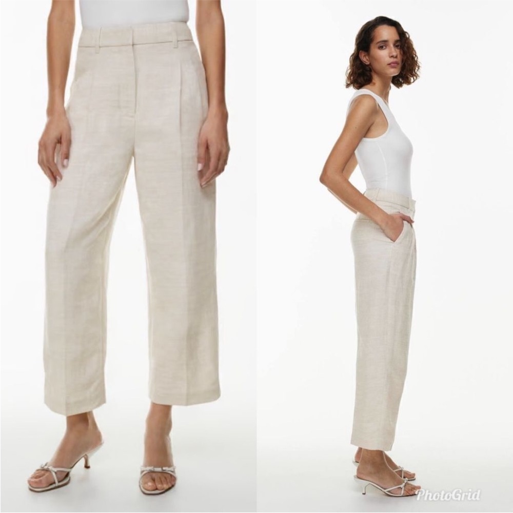 Aritzia Wilfred Limitless Cropped Linen blend Pant Size 2